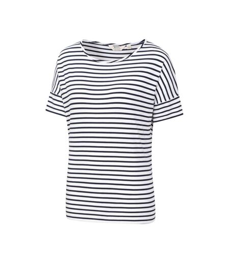 T-shirt kynance femme bleu marine / blanc Mountain Warehouse