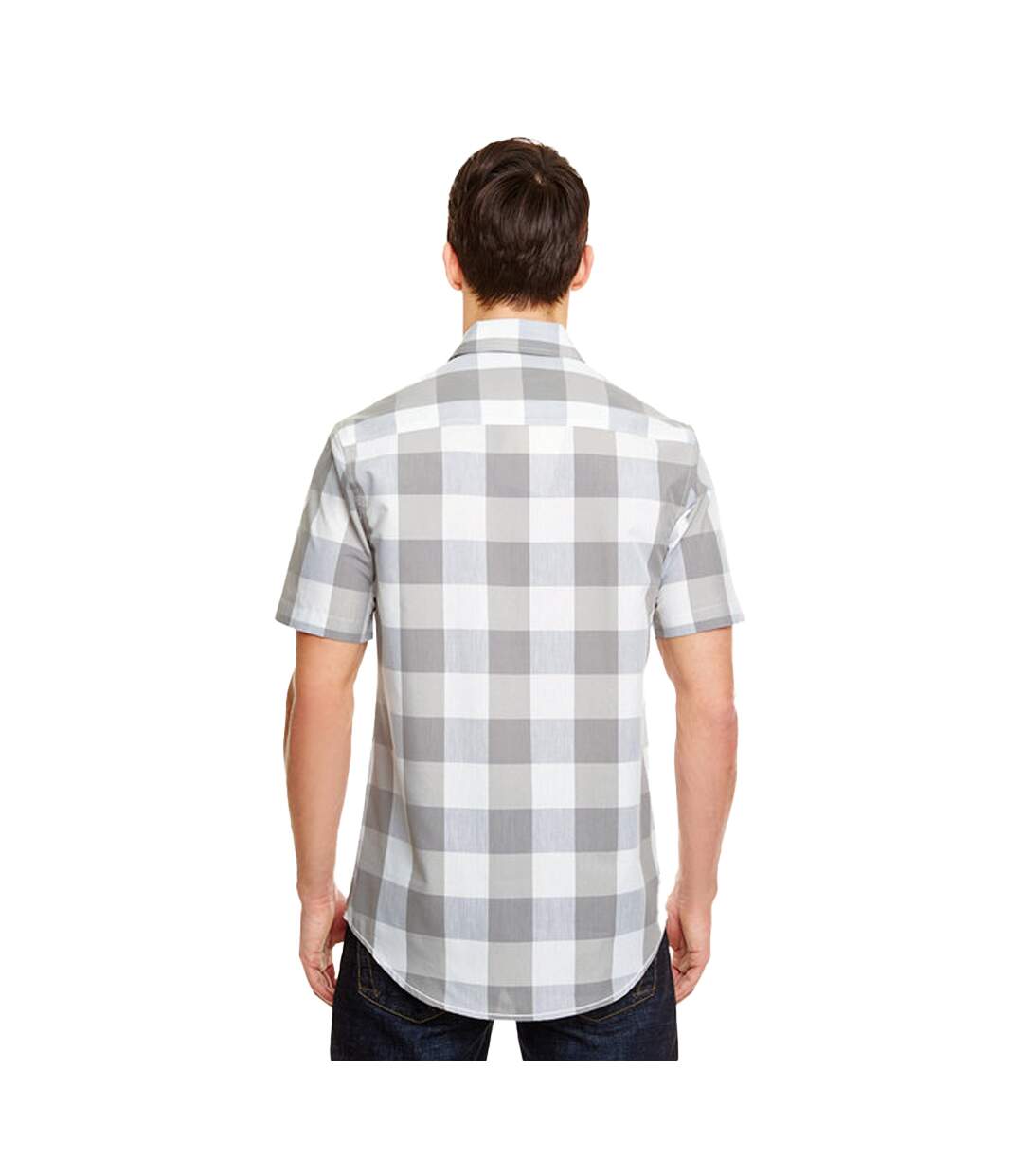 Chemise Motif/style À Carreaux Buffalo Homme Gris Blanc Burnside-2