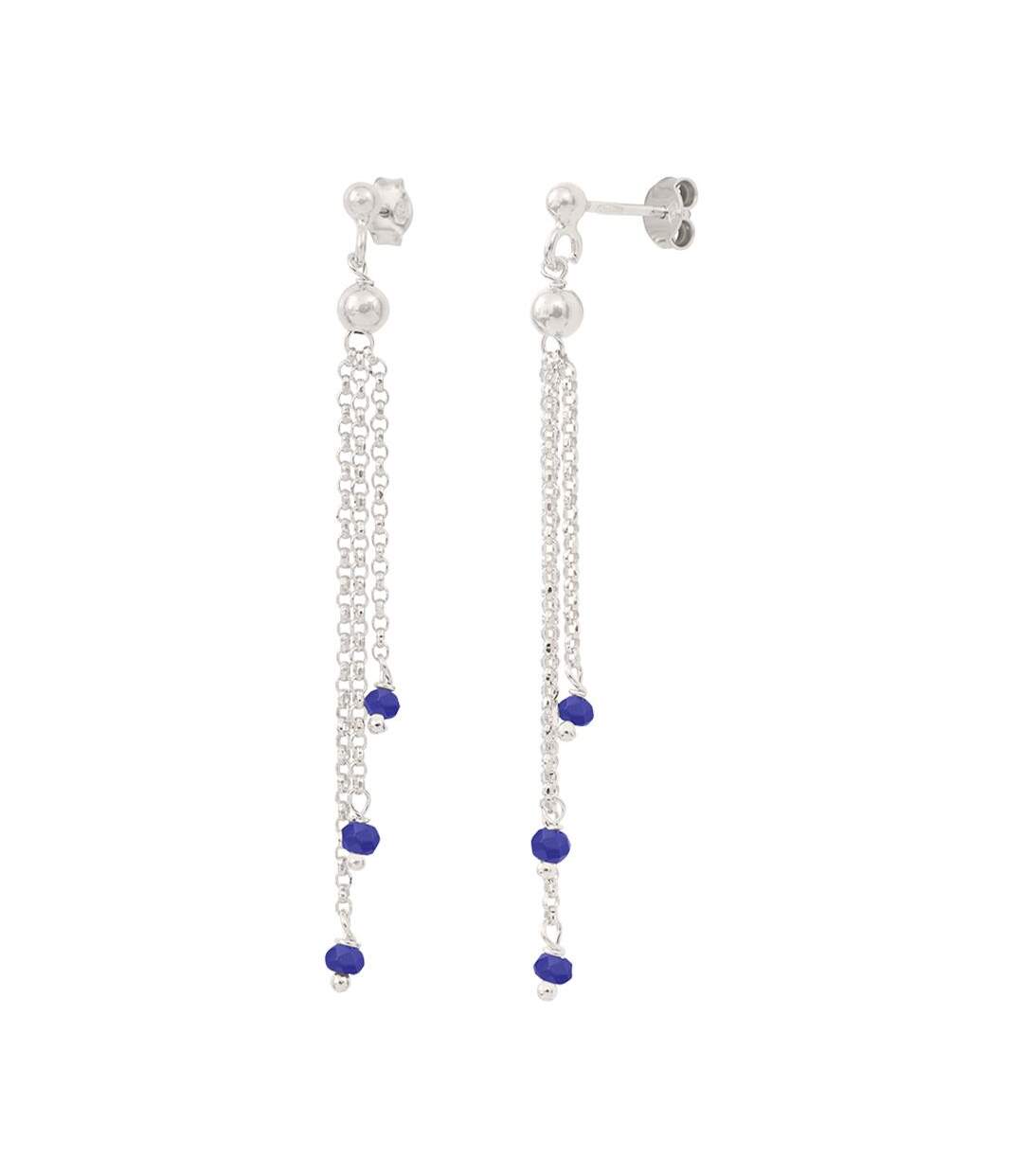 Boucles d'oreilles bleu clio blue cristal - taille unique-1