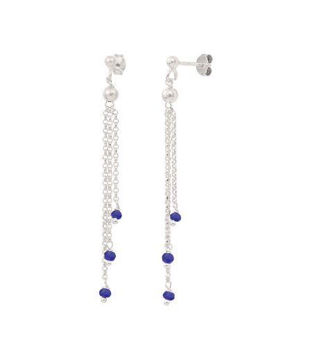 Boucles d'oreilles bleu clio blue cristal - taille unique