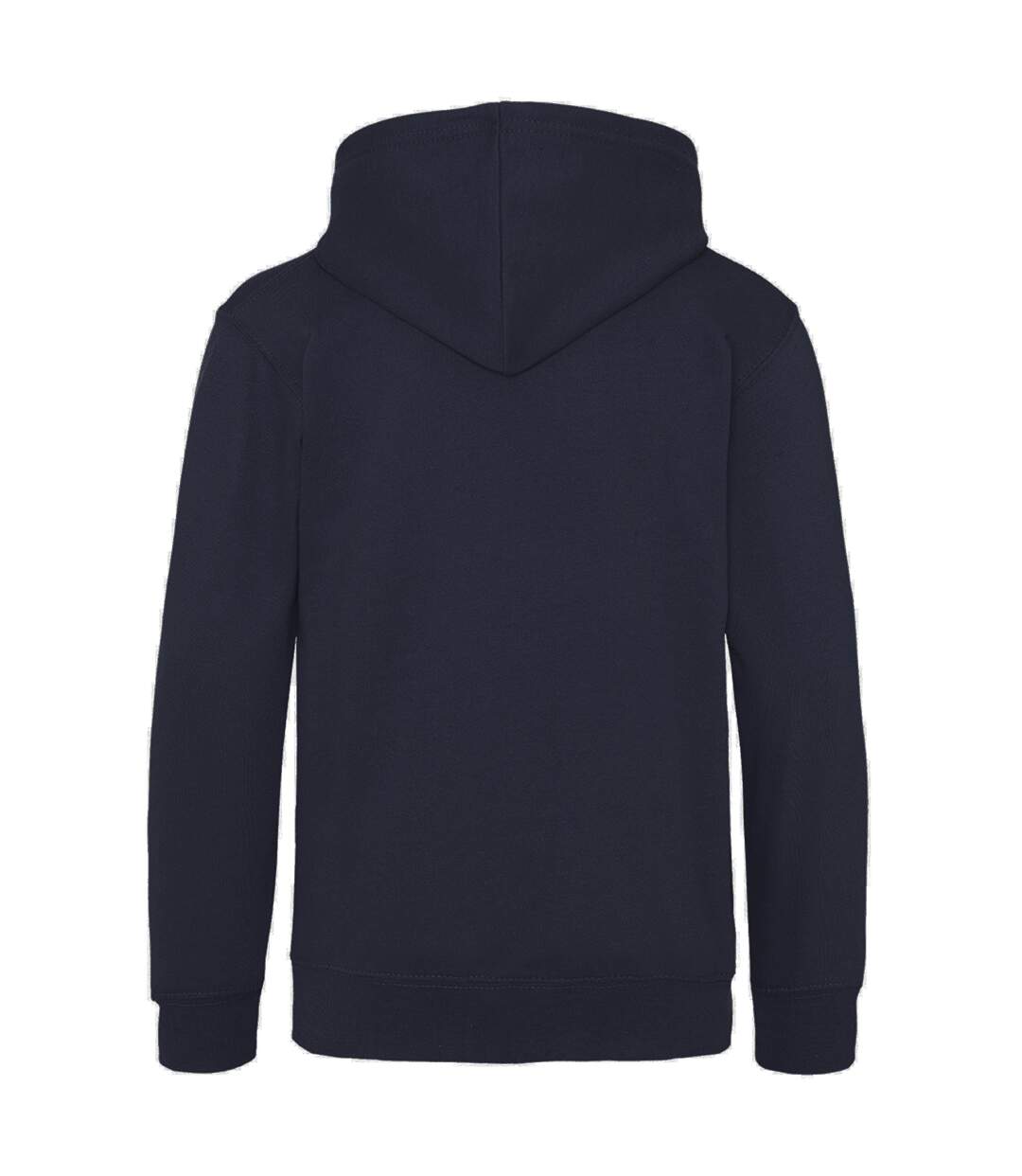 Sweatshirt à capuche et fermeture zippée homme bleu marine/gris chiné Awdis