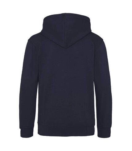 Awdis Mens Varsity Hooded Sweatshirt / Hoodie / Zoodie (New French Navy/ Sky Blue)