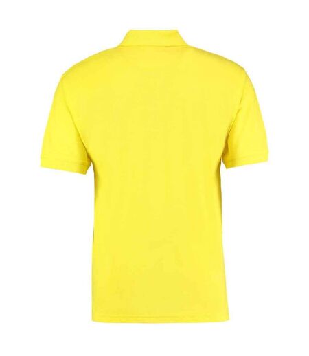 Mens klassic piqué polo shirt canary yellow Kustom Kit