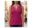 Débardeur femme MAYFLOWER REFAT : Tee-shirt sans manches fushia avec col strass étincelant-1