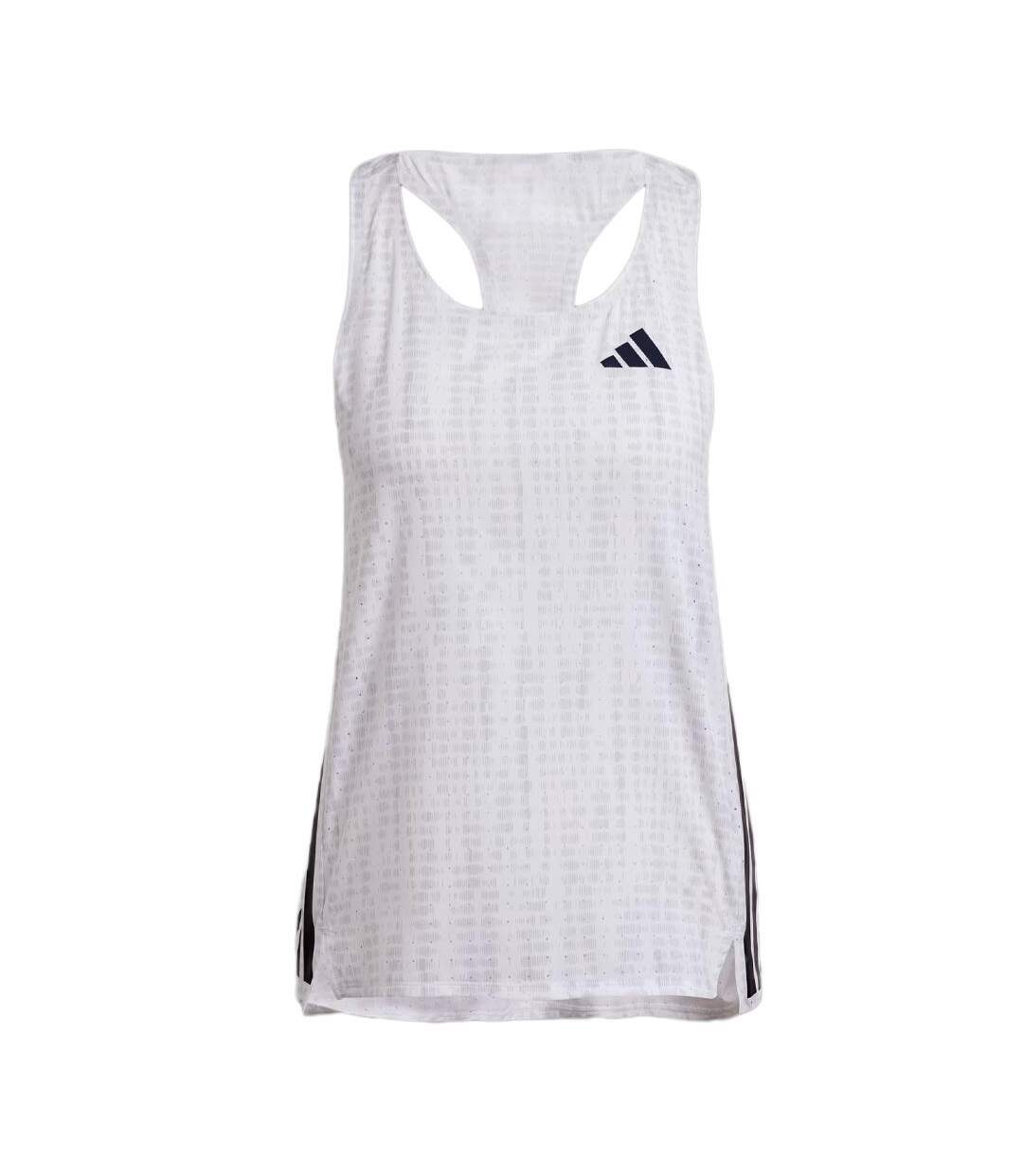 Débardeur blanc/noir femme adidas adizero-1