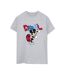 Disney T-shirt boyfriend en coton Mickey Mouse Goal Striker Pose Womens/Ladies (Gris sportif) - UTBI38579-1