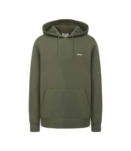 Sweat À Capuche Motif/style Logo Brodé Homme Vert Kaki Slazenger