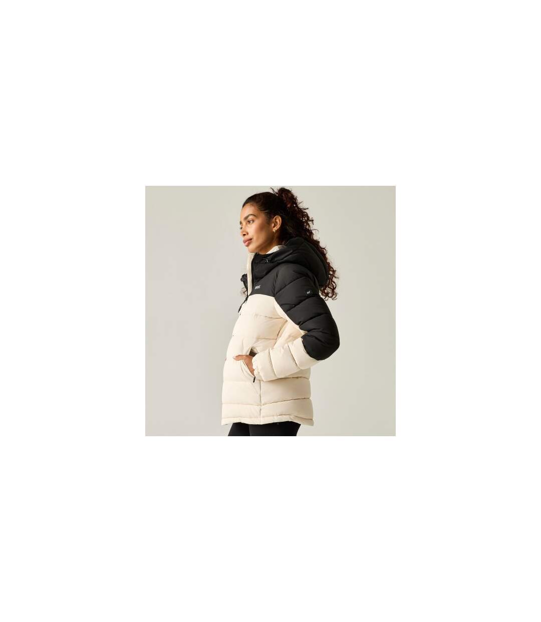 Womens/ladies Aldthorn Quilted Jacket Light Vanilla Black Regatta-1