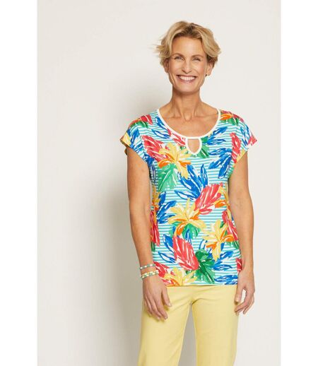 T-shirt imprimé manches courtes kimono