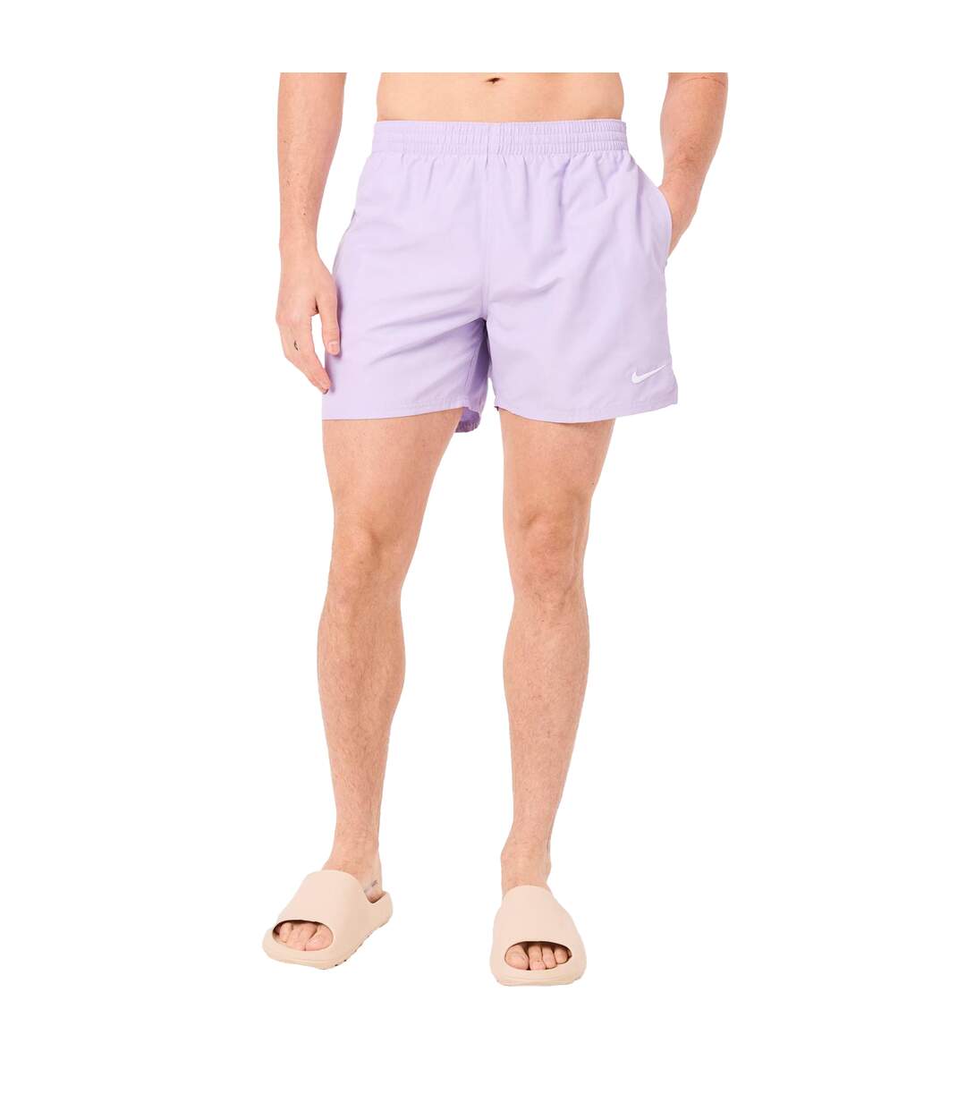 Short De Bain Motif/style Logo Brodé Homme Lilas Nike-1