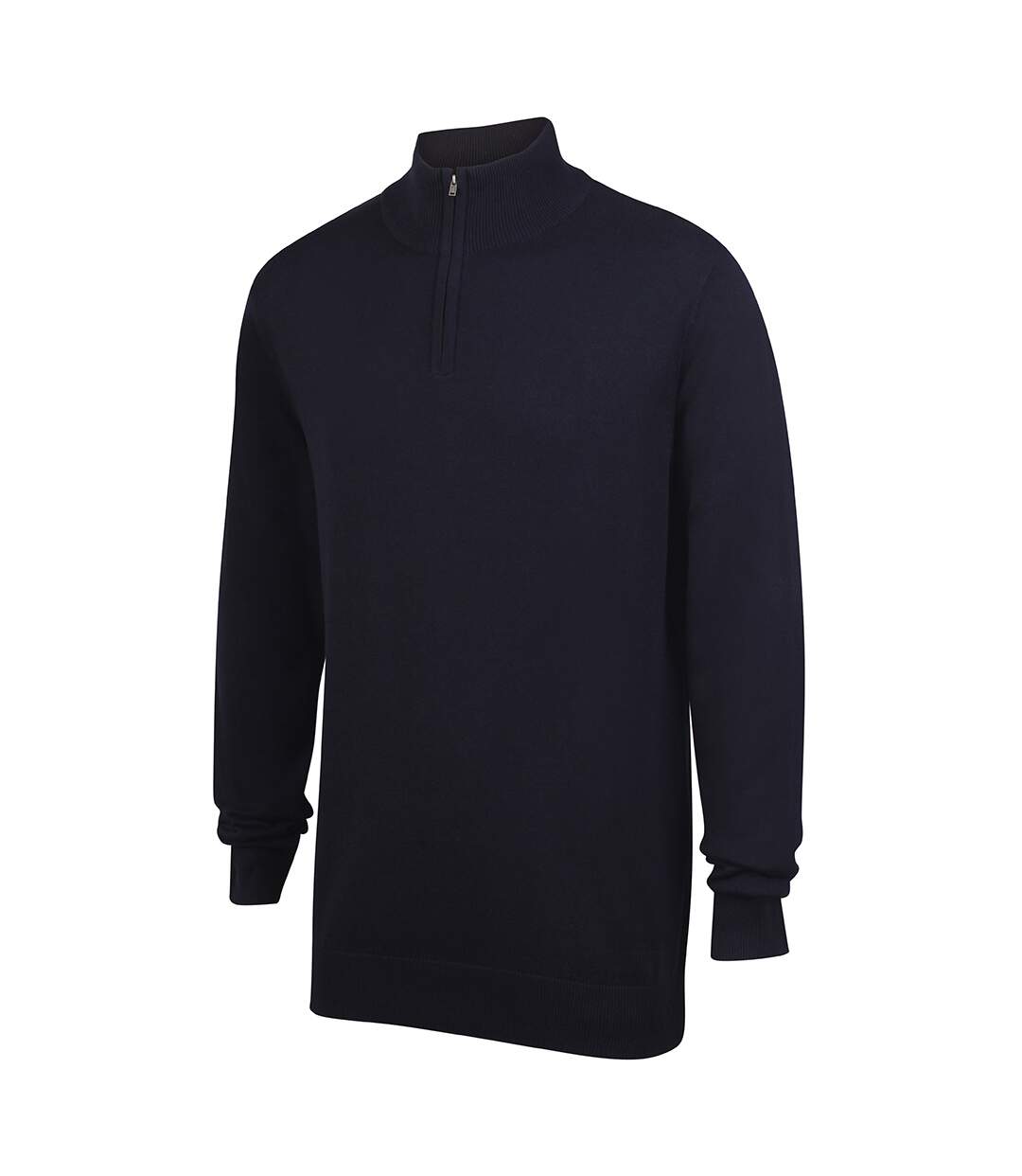 Pull zippé 1/4 à manches longues homme bleu marine Henbury-3