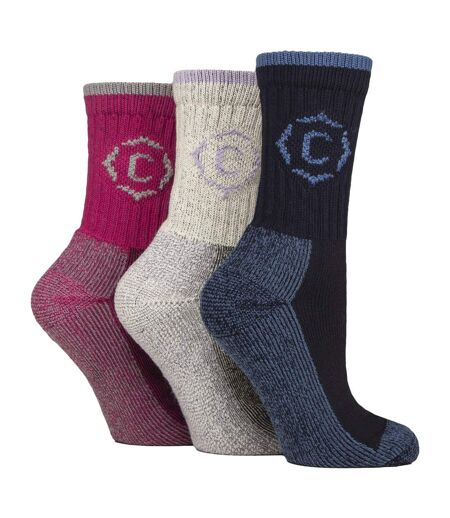 Country Pursuit - 3 Paires de Chaussettes Femme Randonnée Douces et Durables