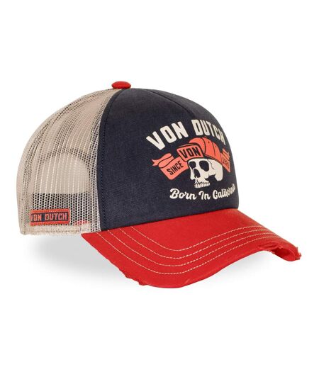 Casquette trucker filet effet usé avec print Crew Skull Vondutch