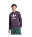 Mens Trefoil Ribbed Crew Neck Sweatshirt Aurora Black Adidas-4