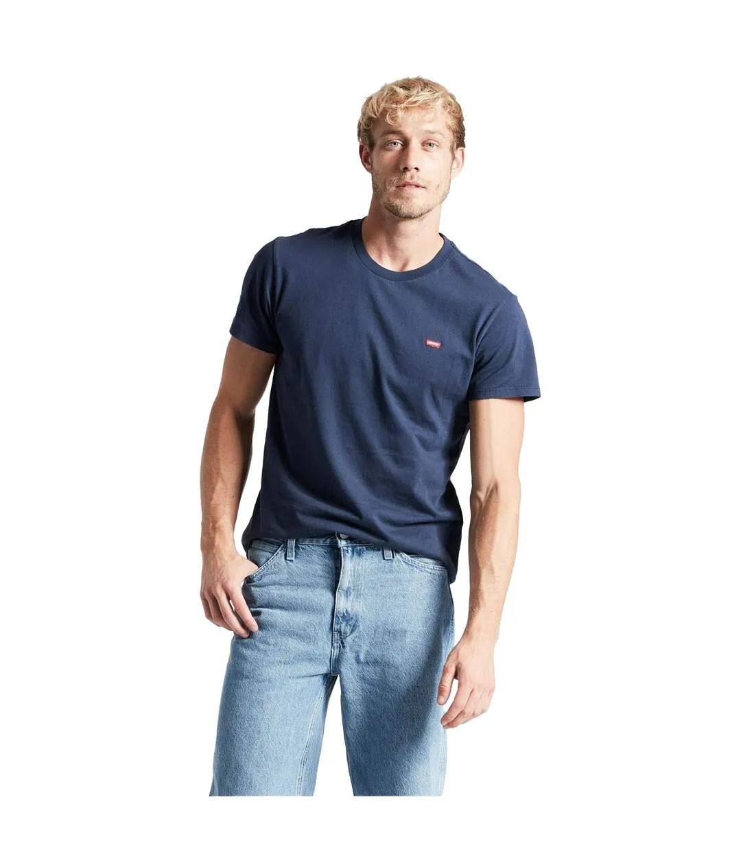 T-shirt Motif/style Aile De Chauve-souris Et Logo Original Homme Bleu Marine Levis-1