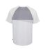 Mens Colour Block Logo Tennis T-shirt White Grey Slazenger-2