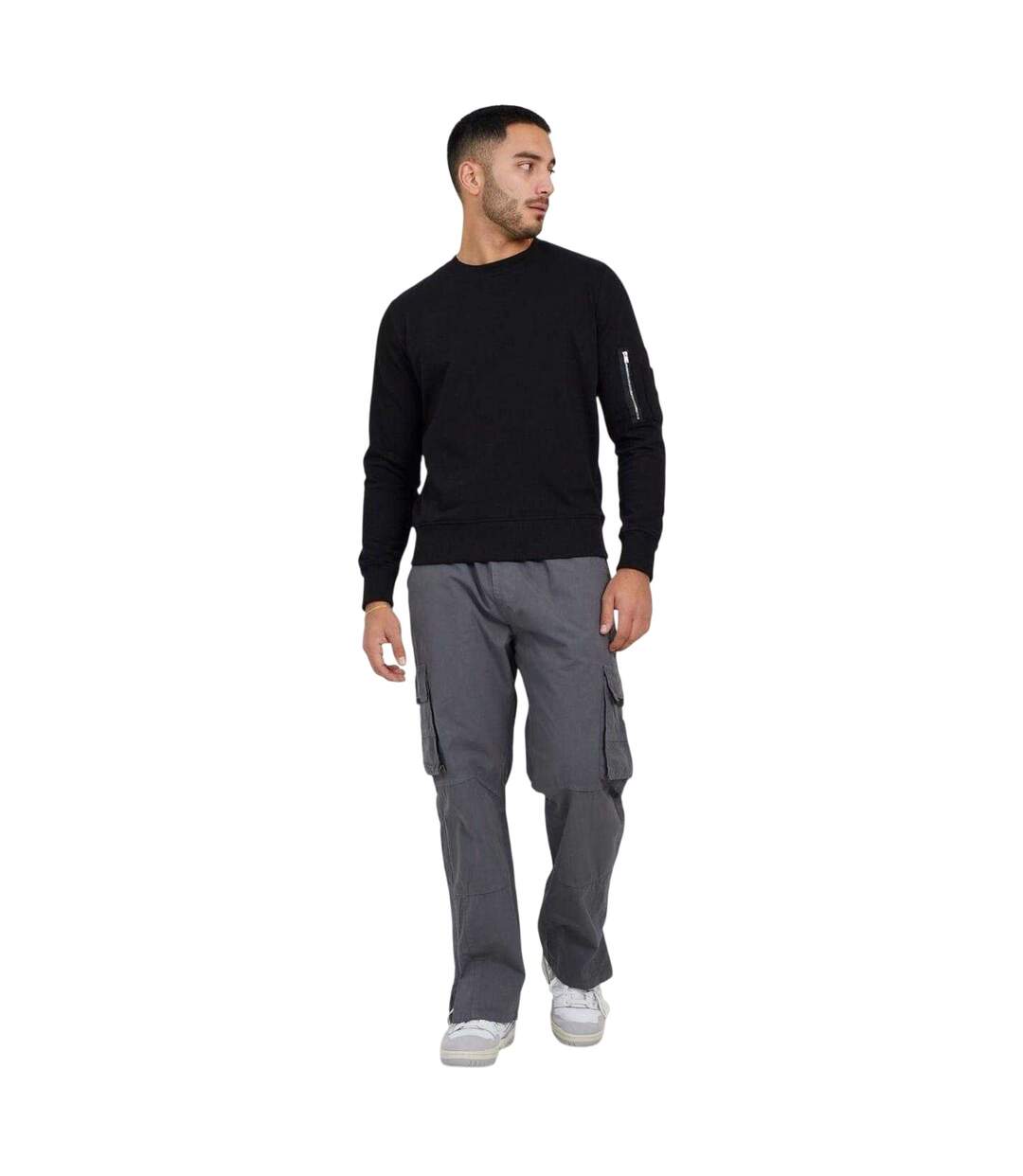 Pantalon À Poches Homme Gris Foncé Brave Soul-1