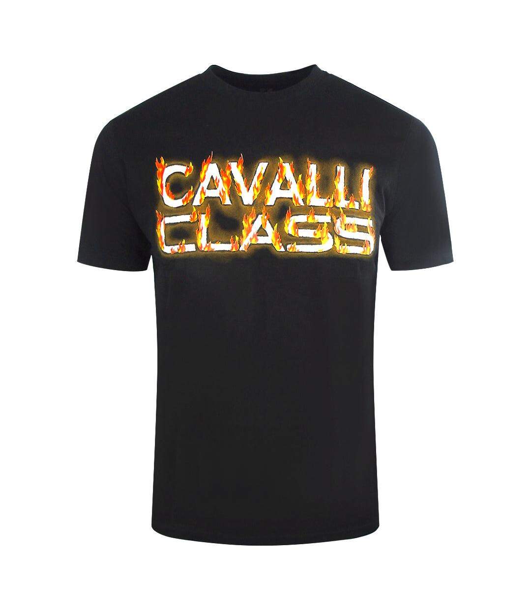 T-shirt Motif/style Enflammé Homme Noir Cavalli Class-1