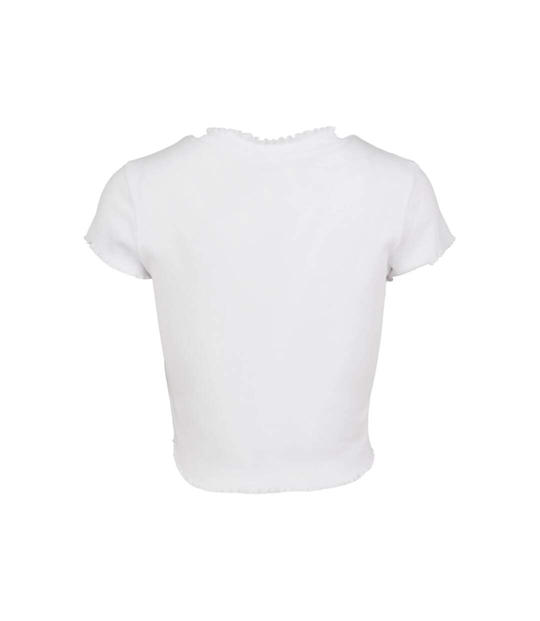 T-shirt Court Motif/style Côtelé Femme Blanc Urban Classics-2