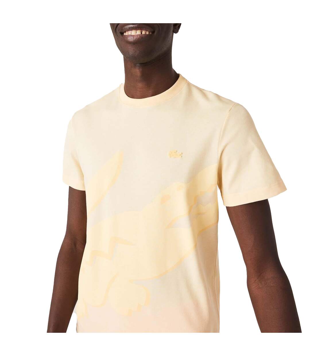 T-shirt homme jaune Lacoste-3