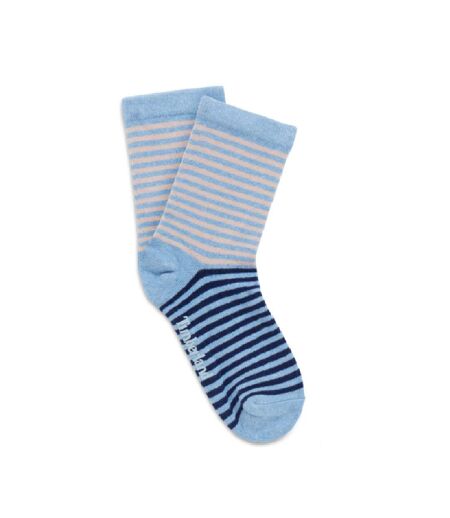 Timberland Womens/Ladies Striped Ankle Socks (2 Pairs) (Blue)
