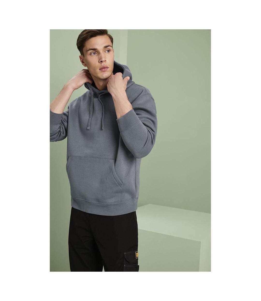 Veste À Capuche Authentic Homme Gris Clair Russell-1