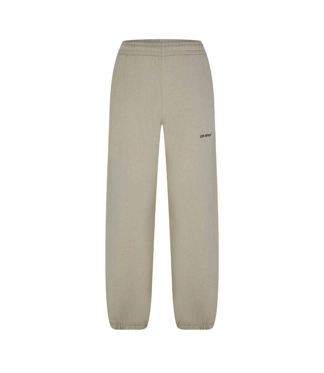 Mens Diagonal Jogging Bottoms Dark Sand Off White-2