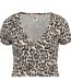 Robe Courte Manches Courtes Femme Beige Noir SoulCal-4