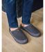 Isotoner Chaussons Mules homme velours chauds, semelle confort crantée-2