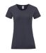 Womens/ladies iconic t-shirt deep navy Fruit of the Loom