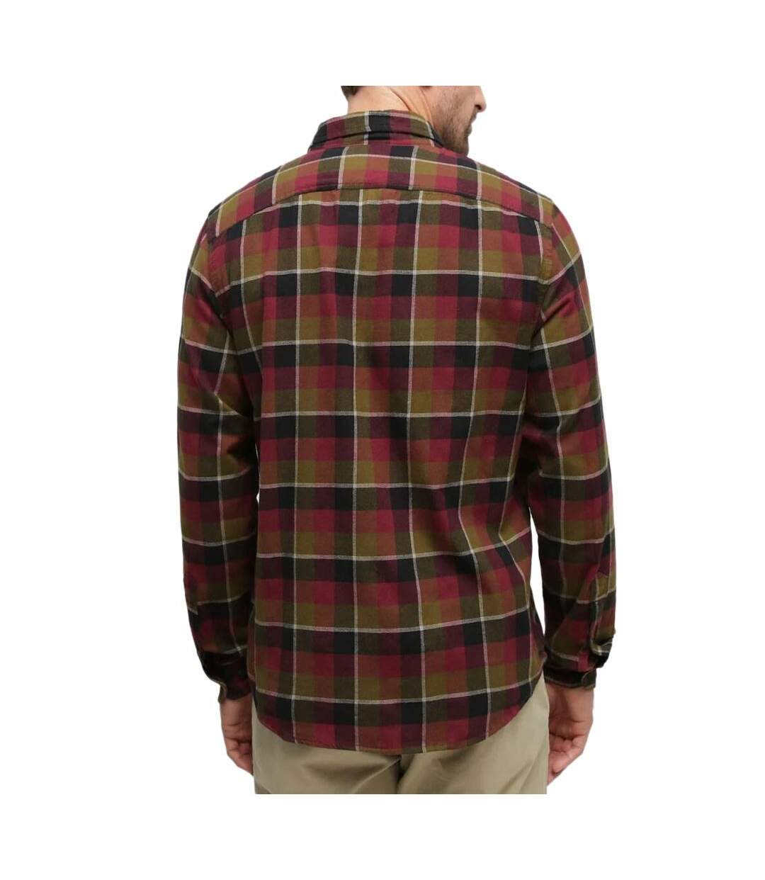 Chemise à carreaux  bordeaux/vert  homme timberland solucell buffalo-2