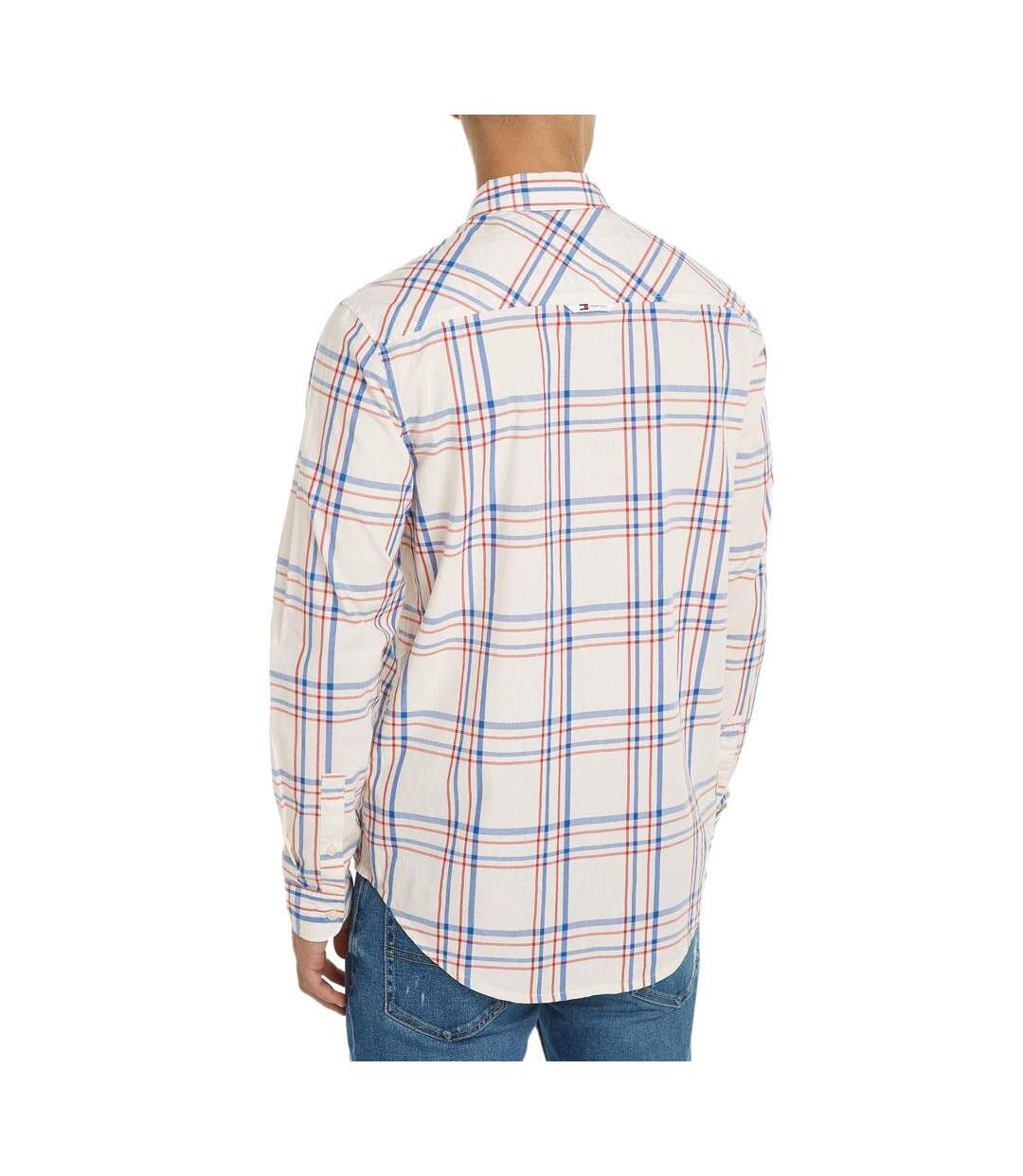 Chemise Manches Longues Écru Homme Tommy Hilfiger Poplin Check - M-2