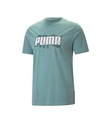 T-shirt Vert Homme Puma Wording - S