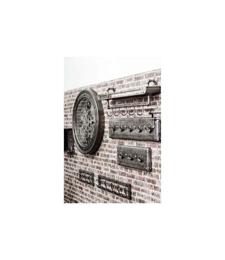 Patère Murale en Métal 5 Crochets 73cm Anthracite