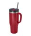 Melbourne 1200ml Mug With Straw One Size Red Generic-4