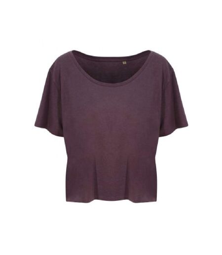 Ecologie Womens/Ladies Daintree EcoViscose Cropped T-Shirt (Wild Mulberry) - UTPC4089