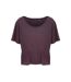 Ecologie Womens/Ladies Daintree EcoViscose Cropped T-Shirt (Wild Mulberry)