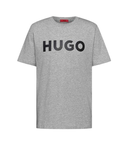 T-shirt Motif/style Logo Contrasté Dulivio Homme Gris Noir Hugo