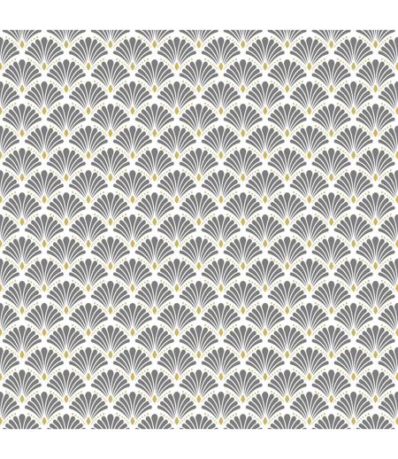 Nappe Ronde Imprimée Artchic 180cm Blanc