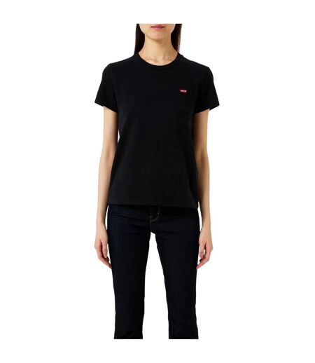 T-shirt Motif/style Aile De Chauve-souris Et Logo Femme Noir Levis