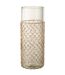 Vase Design Tricot 42cm Transparent & Naturel-1