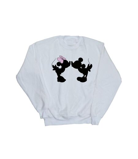 Disney Pantalon de survêtement Mickey Minnie Kiss Silhouette Womens/Ladies (Blanc) - UTBI28431
