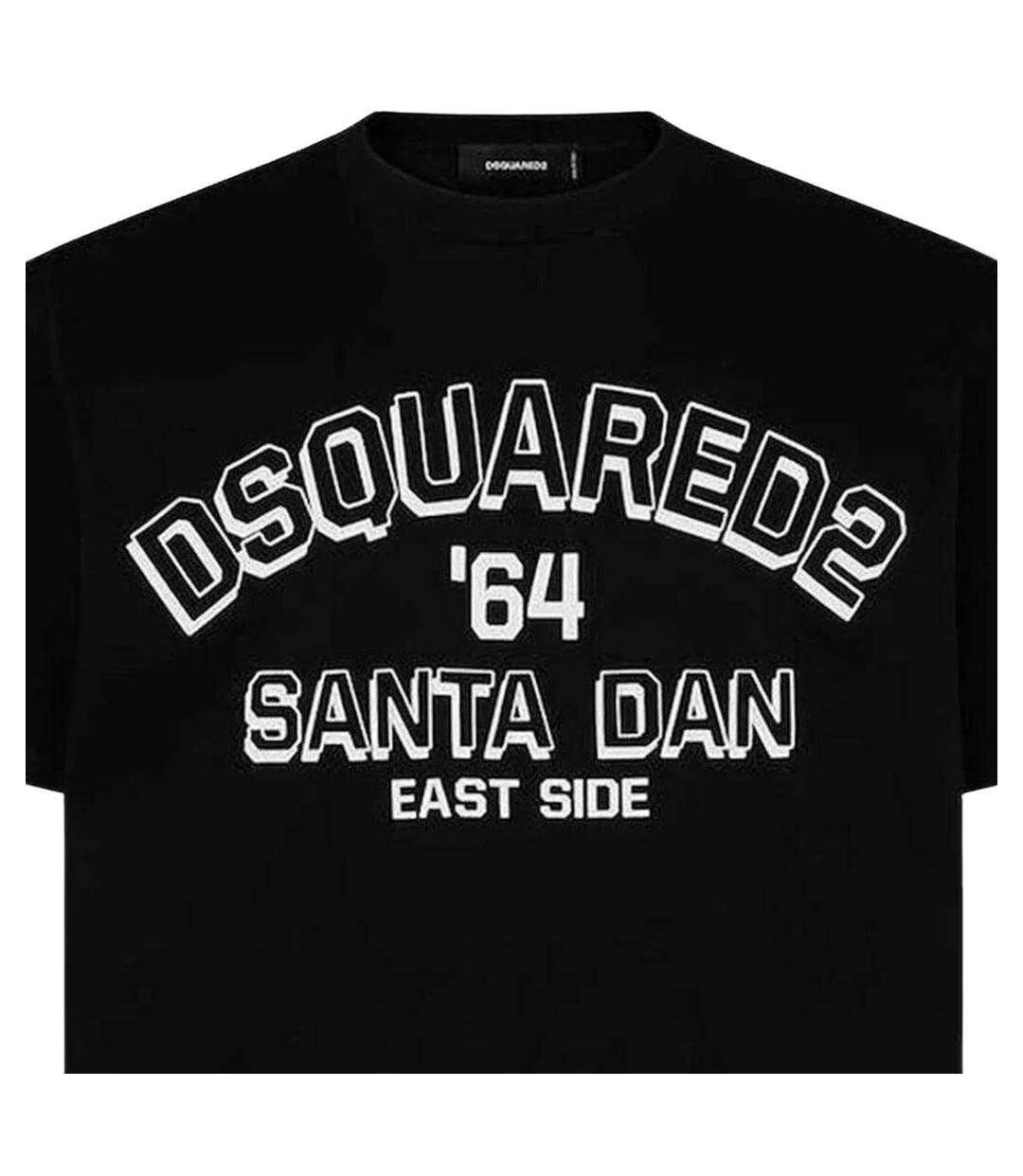 T-shirt Santa Dan Homme Noir DSquared2-3