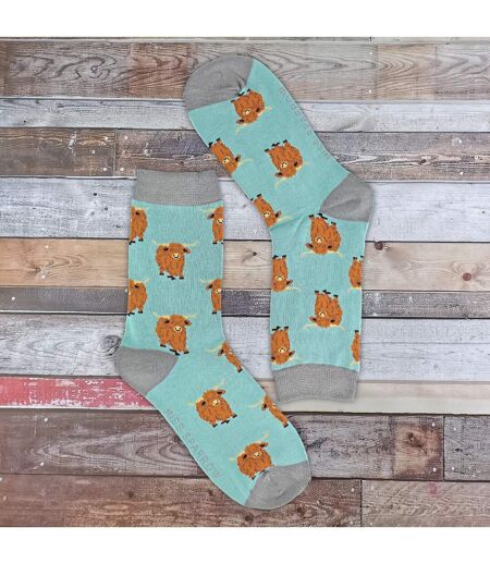 Chaussettes de vache Highland pour dames | Chaussettes fantaisie en bambou