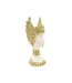 Statuette Buste Femme Athena 38cm Blanc & Or-2