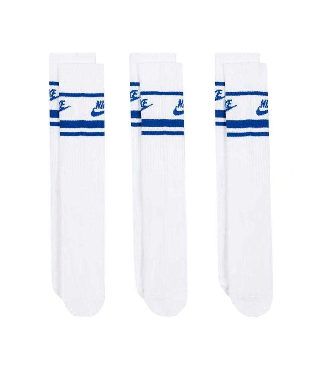 Lot De 3  Chaussettes Nsw Essential Adulte Blanc Bleu Nike-2