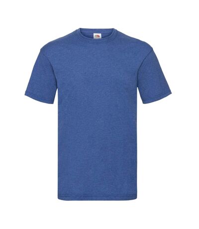 Mens Valueweight Heather T-shirt Retro Royal Fruit Of The Loom