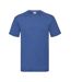 Mens Valueweight Heather T-shirt Retro Royal Fruit Of The Loom-1