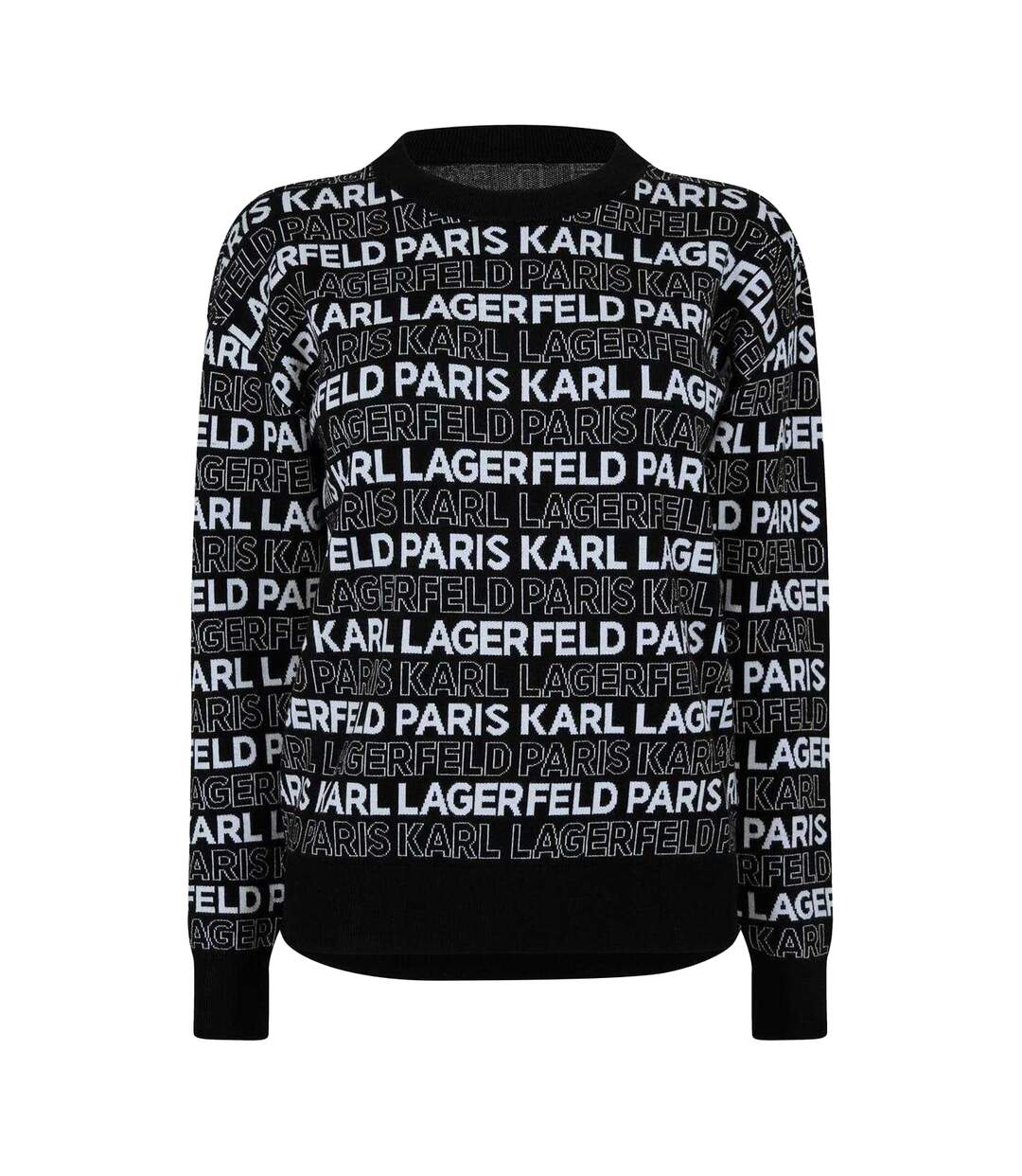 Womens/ladies Regular Long-sleeved Jumper Black Karl Lagerfeld-2