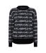 Womens/ladies Regular Long-sleeved Jumper Black Karl Lagerfeld-2